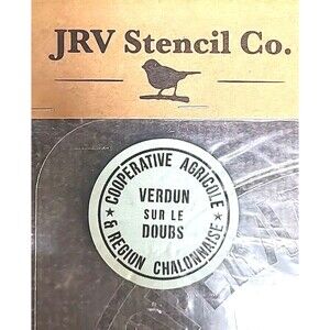 NEW JRV 15mil Reusable French Agricole Co-Op Grain Sack Stencil 11.5x11.5